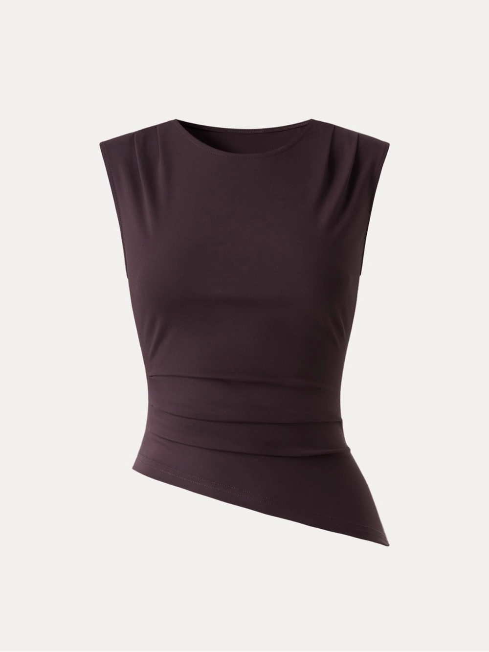 OGL NWT Ponte Effortless Tucked Asymmetrical Hem Sleeveless Top Med